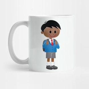 Handsome Schoolboy in A Cool Blue Uniform Mug